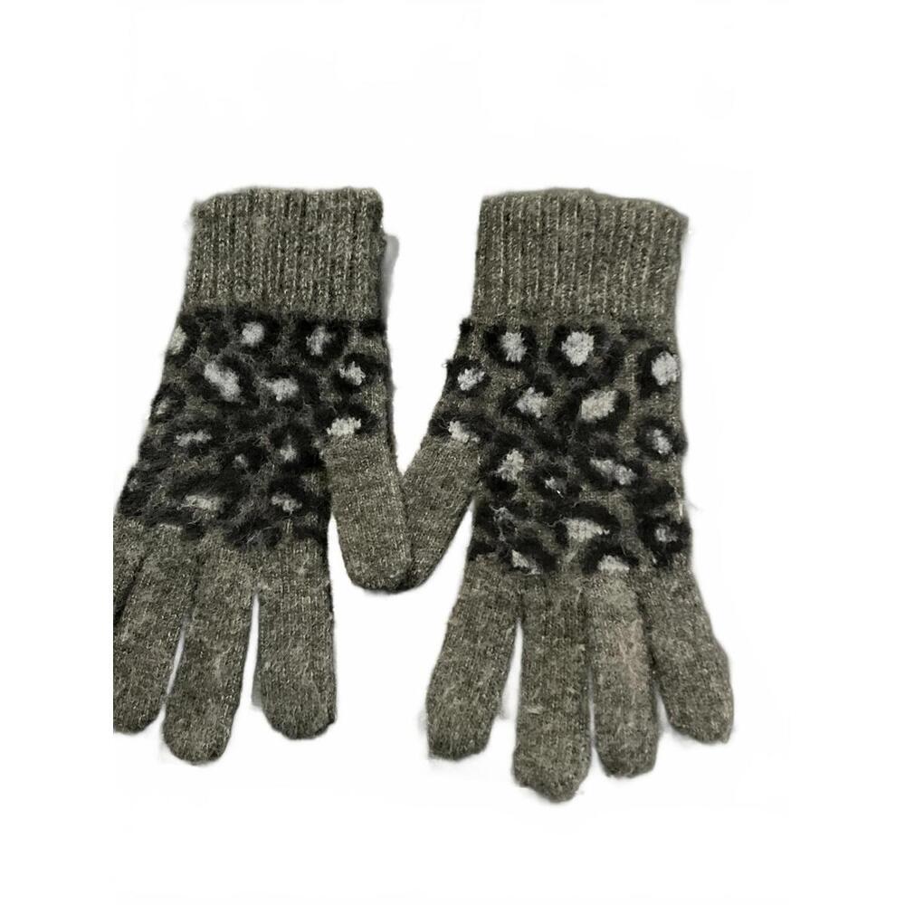 Britt's Knits Cozy Knit Leopard Print Gloves - Picture 5 of 5